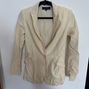 Rag & Bone Distressed White Blazer